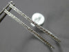 ESTATE EXTRA LARGE 3.0CT DIAMOND 14K WHITE GOLD INSIDE OUT HOOP HANGING EARRINGS