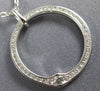 ESTATE .41CT DIAMOND 18KT WHITE GOLD 3D CIRCLE OF LIFE SOLITAIRE FUN PENDANT