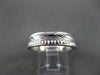 ANTIQUE WIDE 14K WHITE GOLD DIAMOND CUT FILIGREE WEDDING ANNIVERSARY RING #18933