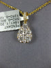 ESTATE LARGE 1.02CT DIAMOND 18K YELLOW GOLD INVISIBLE TEAR DROP FLOATING PENDANT