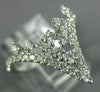 ESTATE WIDE .68CT DIAMOND 18KT WHITE GOLD 3D CLASSIC CLUSTER V SHAPE FUN RING