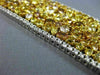 GIA LARGE 57.49CT MULTI COLOR DIAMOND 18KT 2 TONE GOLD CLUSTER TENNIS BRACELET