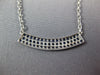 ESTATE WIDE .81CT AAA SAPPHIRE 18KT WHITE GOLD 3D 3 ROW CLASSIC BAR NECKLACE