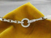 ESTATE 1.00CTW DIAMOND 14KT WHITE GOLD OPEN CIRCLE LINE BRACELET 7" INCH #20996