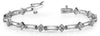 .92CT DIAMOND 14KT WHITE GOLD CLASSIC FLOWER SQUARE BY THE YARD TENNIS BRACELET