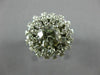 ANTIQUE LARGE 2.35CT DIAMOND 18K WHITE GOLD 3D FLOWER SOLITAIRE ENGAGEMENT RING