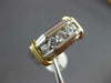 ESTATE LARGE 1.05CT DIAMOND 14KT 2 TONE GOLD 3D ROUND 5 STONE CHANNEL MENS RING