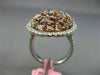 ESTATE LARGE 4.84CT WHITE & PINK DIAMOND 18K TWO TONE GOLD MULTI SHAPE OVAL RING