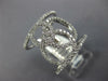ESTATE LARGE .84CT DIAMOND 18KT WHITE GOLD CIRCLE OF LIFE INTERTWINING FUN RING