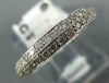 ESTATE .35CT DIAMOND 14K WHITE GOLD 2 ROW FILIGREE WEDDING ANNIVERSARY RING 1209
