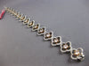GIA LARGE 4.16CT WHITE & PINK DIAMOND 18KT WHITE & ROSE GOLD 3D TENNIS BRACELET