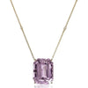 EXTRA LARGE 94.82CT DIAMOND & AAA KUNZITE 18KT ROSE GOLD BY THE YARD NECKLACE