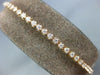 ESTATE .96CT DIAMOND 18KT ROSE GOLD 3D ROUND CLASSIC 2mm TENNIS BRACELET
