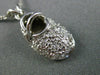 ESTATE .32CT DIAMOND 14KT WHITE GOLD HANDCRAFTED BABY GIRL SHOE PENDANT #21946