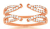 ESTATE .38CT DIAMOND 14KT ROSE GOLD 3D INFINITY INSERT RING