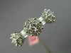ESTATE .85CT ROUND & BAGUETTE DIAMOND 18KT WHITE GOLD 3 FLOWER ANNIVERSARY RING