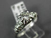 ANTIQUE .50CT OLD MINE DIAMOND 14KT WHITE GOLD FISHTAIL ENGAGEMENT RING #23339