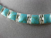 ESTATE WIDE 925 SILVER TURQUOISE 3 DIMENSION MEXICAN CHOKER NECKLACE #2916
