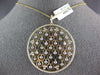 EXTRA LARGE 3.15CT DIAMOND 14KT YELLOW GOLD MULTI FLOWER SOLITAIRE BEZEL PENDANT
