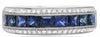 1.63CT DIAMOND & AAA SAPPHIRE 14KT WHITE GOLD ROUND & PRINCESS ANNIVERSARY RING