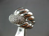 ESTATE LARGE 1.58CT DIAMOND 14KT WHITE GOLD 3D CLASSIC LOVE KNOT FUN RING