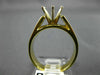 ESTATE .68CT DIAMOND 18KT YELLOW GOLD 3D 2 ROW SEMI MOUNT ENGAGEMENT RING #21108
