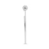 ESTATE 0.14CT DIAMOND 14KT WHITE GOLD 3D CLASSIC ROUND HOOP HANGING EARRINGS