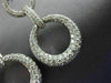 ESTATE 2.90CT DIAMOND 18KT WHITE GOLD CIRCLE OF LIFE GRADUATING HANGING EARRINGS