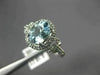 ESTATE 1.28CT DIAMOND & AAA AQUAMARINE 14KT WHITE GOLD FILIGREE ENGAGEMENT RING