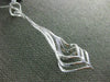 ESTATE LARGE .97CT DIAMOND 18KT WHITE GOLD 3D TEAR DROP LEAF FUN PENDANT
