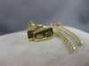ESTATE .70CTW DIAMOND 14KT YELLOW GOLD TRIANGLE PENDANT F/G VS + CHAIN #18981