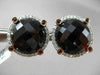 ESTATE 27.01CTW AAA SMOKY BLUE TOPAZ & DIAMOND 14KT WHITE GOLD CLIP ON EARRINGS