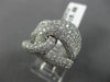 ESTATE LARGE 3.14CT DIAMOND 14KT WHITE GOLD 3D MULTI ROW INFINITY LOVE KNOT RING