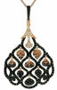 ESTATE 2.07CT MULTI COLOR DIAMOND 14KT ROSE GOLD TEAR DROP INFINITY LOVE PENDANT