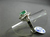 ESTATE WIDE 1.48CT DIAMOND & AAA COLOMBIAN EMERALD 14KT WHITE GOLD COCKTAIL RING
