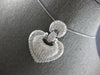 EXTRA LARGE 2.60CT DIAMOND 18KT WHITE GOLD PUFF HEART ENHANCER NECKLACE #28058