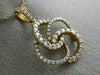 ESTATE LARGE .66CT DIAMOND 18KT ROSE GOLD 3D OPEN FLOWER CIRCLE OF LIFE PENDANT
