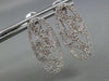 ESTATE .78CT DIAMOND 14KT WHITE GOLD OVAL OPEN FILIGREE CLIP ON HANGING EARRINGS