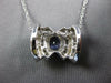 ESTATE 2.20CT DIAMOND & AAA TANZANITE 14K WHITE GOLD OVAL & BAGUETTE BOW PENDANT
