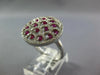 WIDE 1.28CT DIAMOND & AAA RUBY 14KT WHITE GOLD CIRCULAR OPEN FILIGREE FUN RING