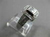 ESTATE WIDE .50CT DIAMOND 14K WHITE GOLD FILIGREE CLUSTER ENGAGEMENT RING #21529