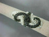 ESTATE EXTRA LARGE 6.70CT WHITE & BLACK DIAMOND 14KT WHITE GOLD LOVE KNOT RING
