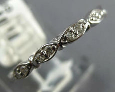 .09CT DIAMOND 14KT 2 TONE GOLD 3D 2MM MARQUISE SHAPE FILIGREE ANNIVERSARY RING