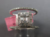 LARGE .76CT WHITE DIAMOND 18KT WHITE GOLD 3D ROUND & BAGUETTE ANNIVERSARY RING