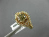 ESTATE 1.56CT WHITE & CHOCOLATE FANCY DIAMOND 14K ROSE GOLD HALO ENGAGEMENT RING