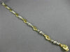 ESTATE .55CT DIAMOND 14KT WHITE YELLOW GOLD 3D CLASSIC BEZEL BRACELET #21829