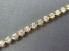 ESTATE .96CT DIAMOND 18KT YELLOW GOLD 3D CLASSIC ROUND 2mm LOVE TENNIS BRACELET