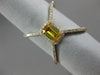 ESTATE LARGE .81CT DIAMOND & AAA YELLOW SAPPHIRE 14KT YELLOW GOLD HALO FUN RING