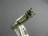 ANTIQUE .40CT DIAMOND 18KT WHITE GOLD 3D ROUND SEMI MOUNT ENGAGEMENT RING #22417