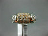 ESTATE WIDE .50CT DIAMOND 14KT TWO TONE GOLD MULTI ROW SQUARE OPEN FILIGREE RING
